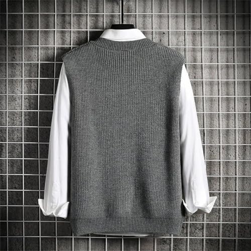 Dcvmvmn Men V Neck Vest Knitted Sweaters Business Sleeveless Waistcoat2