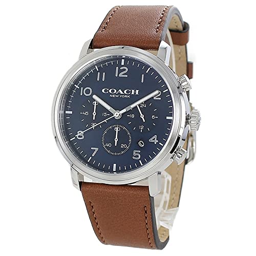 [コーチ]COACH 青文字盤 ブラウン レザーウォッチ メンズ時計 14602542 腕時計 [並行輸入品]
