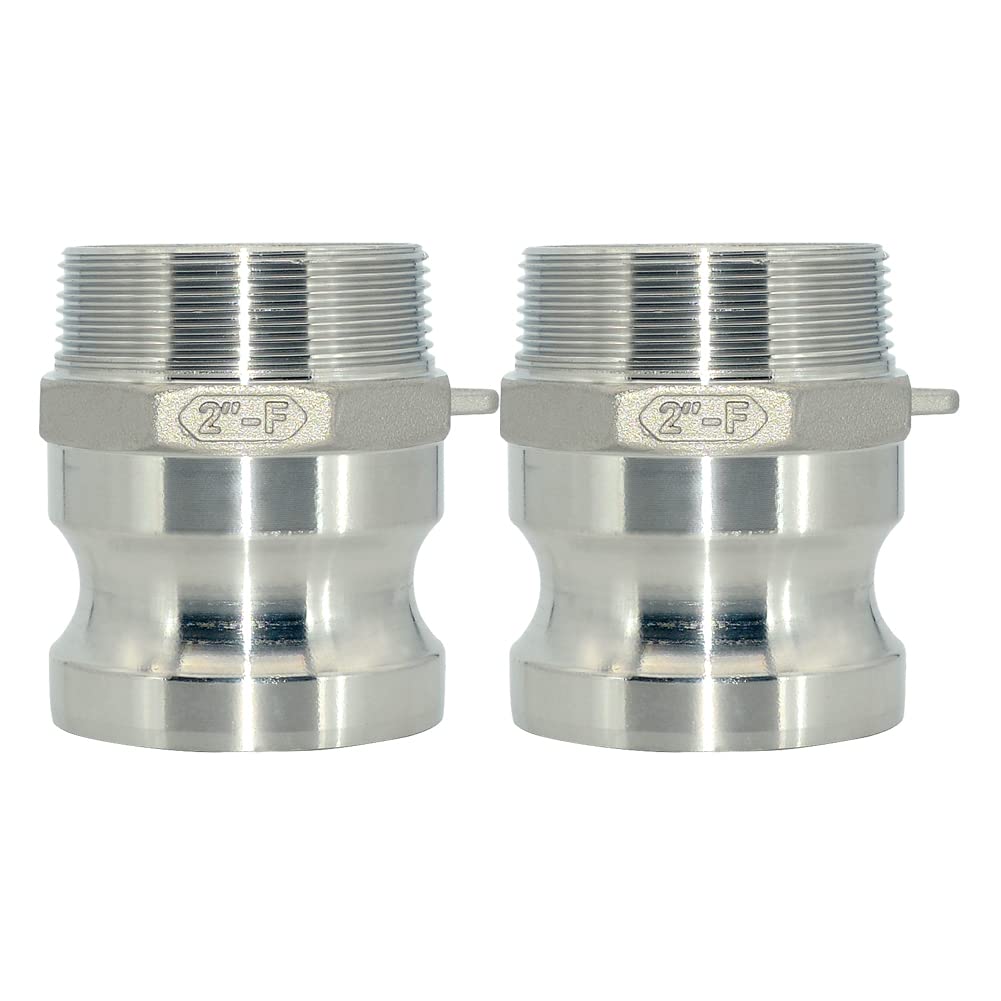 Adaptateur de pompe à ordures fileté mâle VARMHUS Camlock F robuste en acier robuste 316