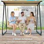 Outsunny Hollywoodschaukel 3-Sitzer Sand