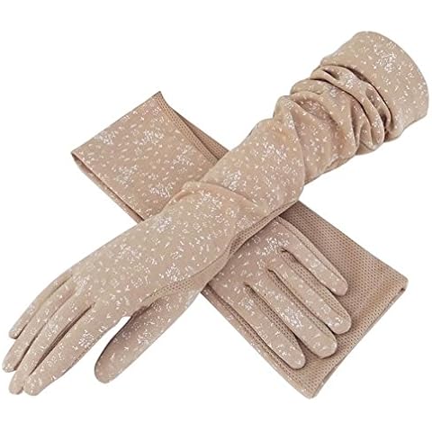 Womens Sunblock Long Driving Gloves Cotton UV Sun Protection Full Finger Gloves Arm Sleeve Cover Cover