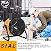 SIAL Industrial Electric Space Heater 5000W - Portable Fan Heater - For Rooms, Garages, Workshops or Construction Sites (Yellow)