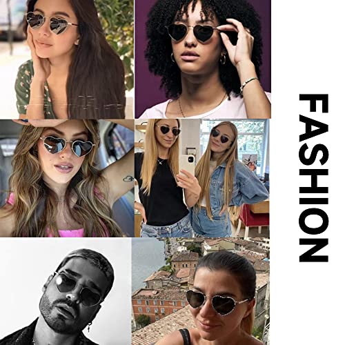 Polarized Heart Sunglasses for Women Fashion Cute Metal Frame Sun Glasses3