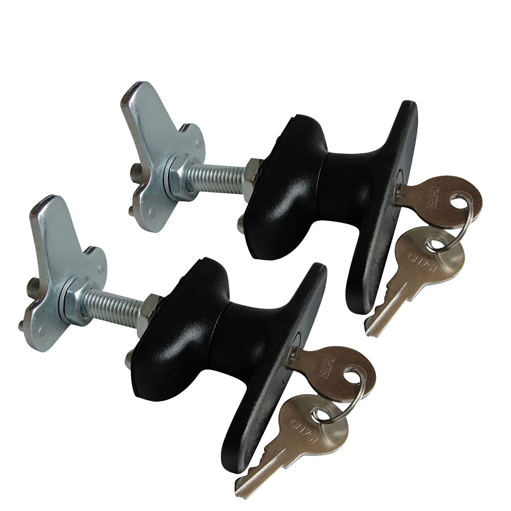 Lot de 2 loquets de porte en T pour camion, caravane, remorque, armoire, serrure