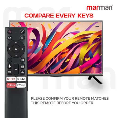 Image of marman Compatible with Nokia Smart Tv Remote Original Model 43UHDADNDT52X 50UHDADNDT52X 55UHDADNDT52X Suitable for 4K UHD LED QLED Android Television with Bluetooth Voice Command - Pairing Must !
