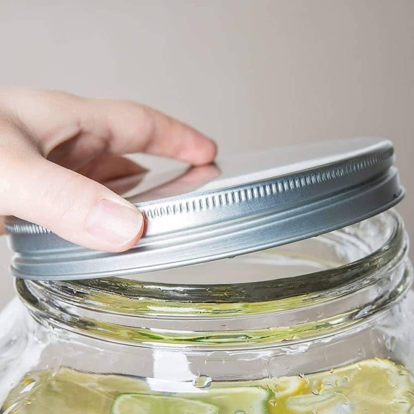 Image of 5 litres Mason Glass Beverage Dispenser | Airtight Lid, Wide Mouth, Leak-Proof Spigot | Perfect for Detox Water, Infusions, Parties & Events
