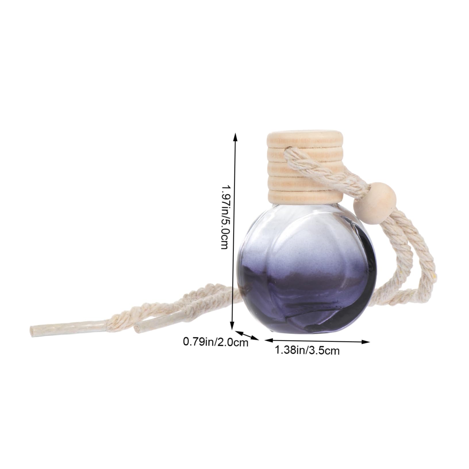 GALPADA 20 Stück Schwarzer Parfümanhänger aus Glas und Baumwollseil 8ml zum Aufhängen im Auto Car Diffuser für Deko und Geschenk