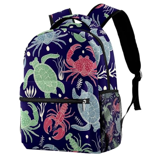 Sac à dos d'école pour filles et garçons avec grand compartiment de voyage multicolore
