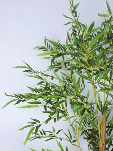 Image of Artificial Bamboo Plant with Pot, 180 cm (6 Ft) Tall, Realistic Faux Bamboo Tree for Home Decor, Indoor Decorative Plant for Living Room, Office, Bedroom & Reception
