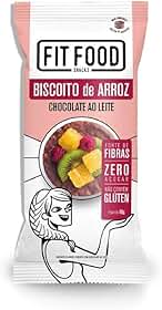 Fit Food Biscoito De Arroz Integral Cobertura Chocolate Ao Leite Zero Açúcar Pacote 60G
