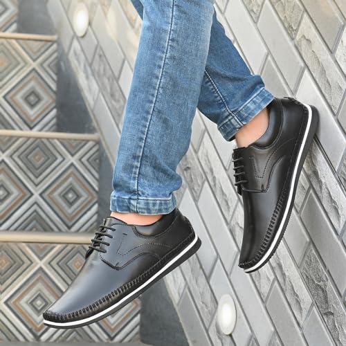 Image of Centrino Men's Casual Shoes |Stylish Lace-Up Design | Soft Cushioned Insole for Comfort | Lightweight & Breathable |Oxfords Walking, Office Comfortable Shoe |Classy Sneakers with Extra Comfort (7631)