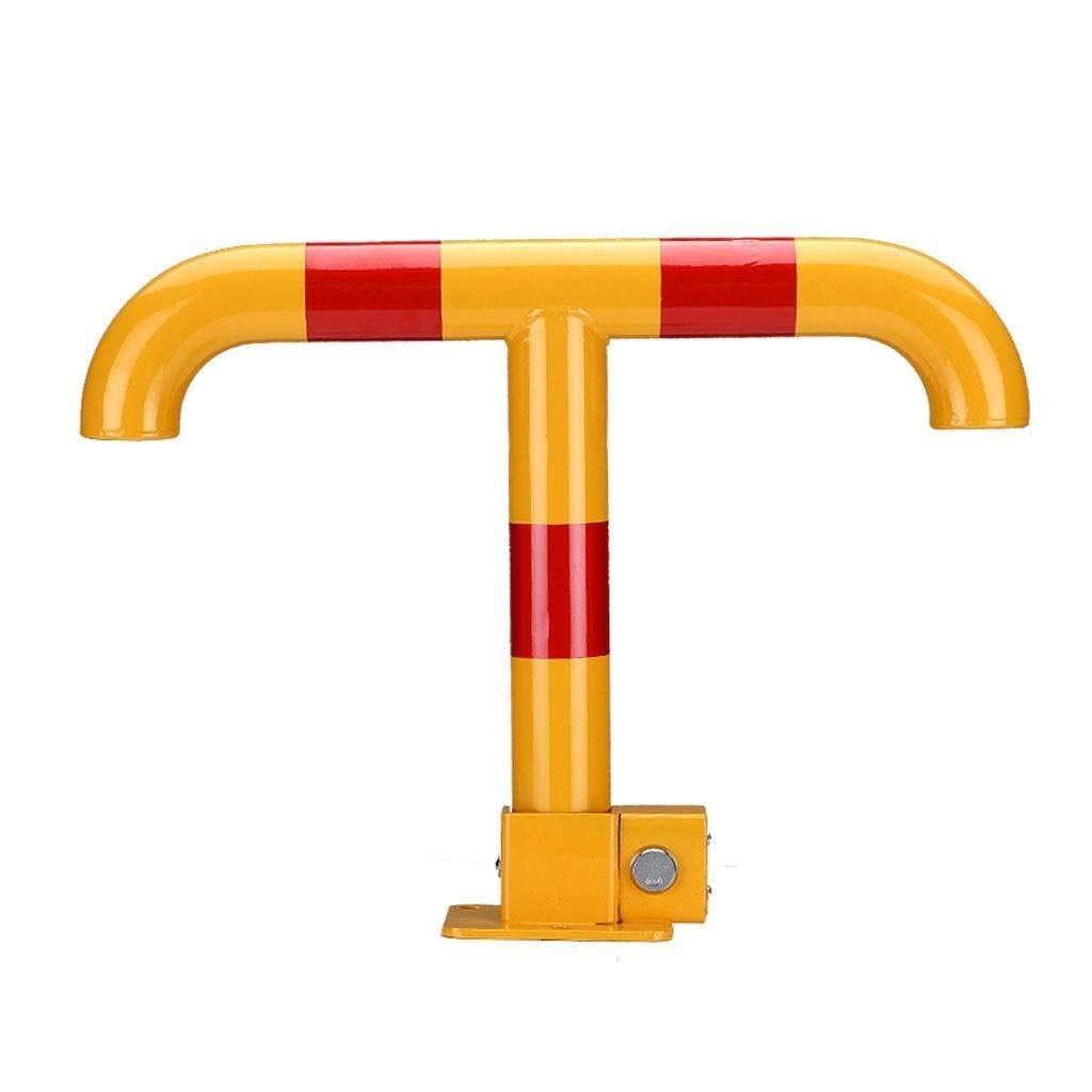 MOKLYF Parking Lock,Parking Barriers Parking Foldable Column Obstacle Detachably Parking Lock Parking Parking T-Blocker,55 40Cm Bollard/Yellow