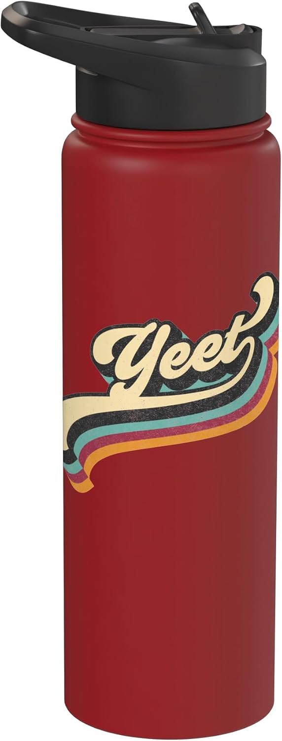 Yeet-Internet Viral Meme Dank Slang Vintage Style Retro Stainless Steel Insulated Water Bottle