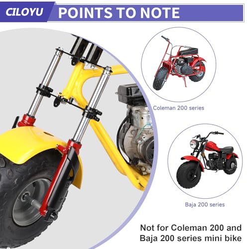 Image of Mini Bike Front Forks Suspension Kit Replacement for Monster Mega Moto 80cc 105cc Motovox MBX10 MBX11 Coleman CT100U Baja Doodlebug GMB100 TrailMaster Storm 200 Parts 7 /8 Handlebar