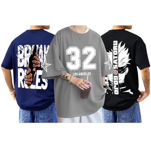 Image of AUSK Baggy Hip-Hop T-Shirt for Men - Graphic Printed T Shirts || Oversized Men Tshirt || T-Shirts