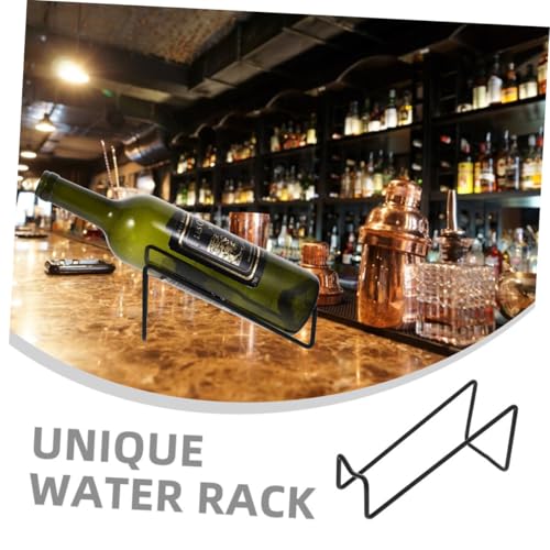 Soporte para botellas metálico negro STOBAZA 4 piezas miniatura 7