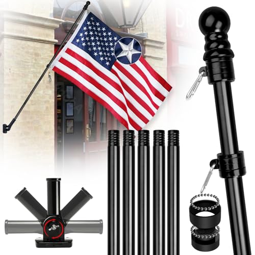 XIFAN American Flag with Pole Kit for Outside - 6FT