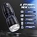 EINSEO Male Masturbator - Male Sex Toys for Men with 5 Suction & 9 Vibration Modes, Transparent 3D Sleeve, LCD Display, APP Control, Detachable Pocket Pussy Adult Toys Bath Item