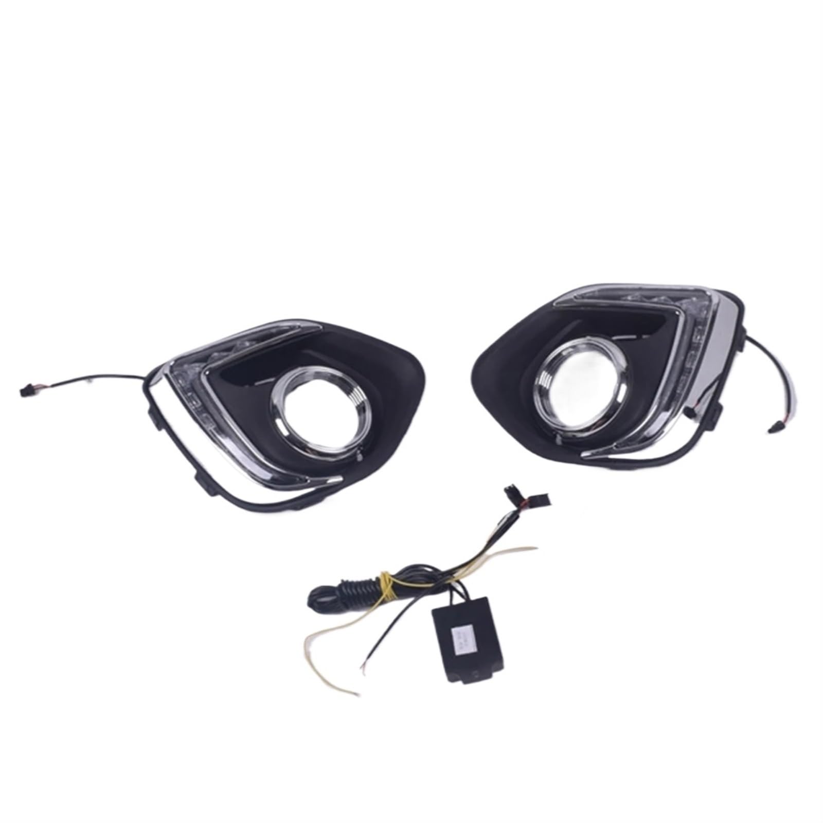 Luces de circulación diurna LED DRL aptas for Mitsubishi ASX 2013 2014 2015 luz diurna impermeable faro antiniebla blanco y ámbar Luces DRL del coche