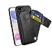 iPhone 7 Wallet Case, ZVEdeng iPhone 7 Case with Card Holder, Shockproof Leather iPhone 8 Wallet Case for Apple iPhone 7 / iPhone 8 4.7" - Black