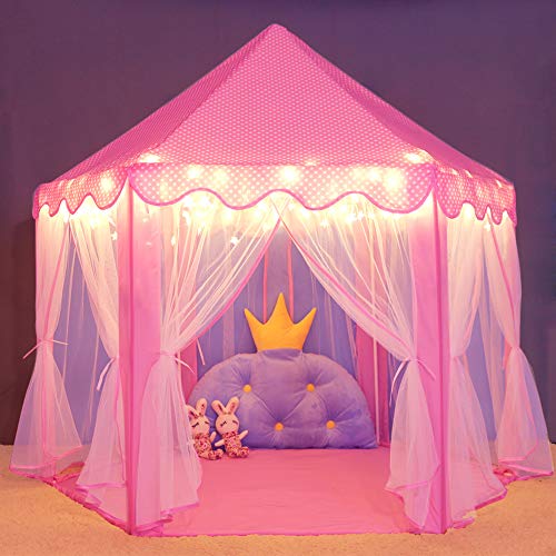 girls pink tent
