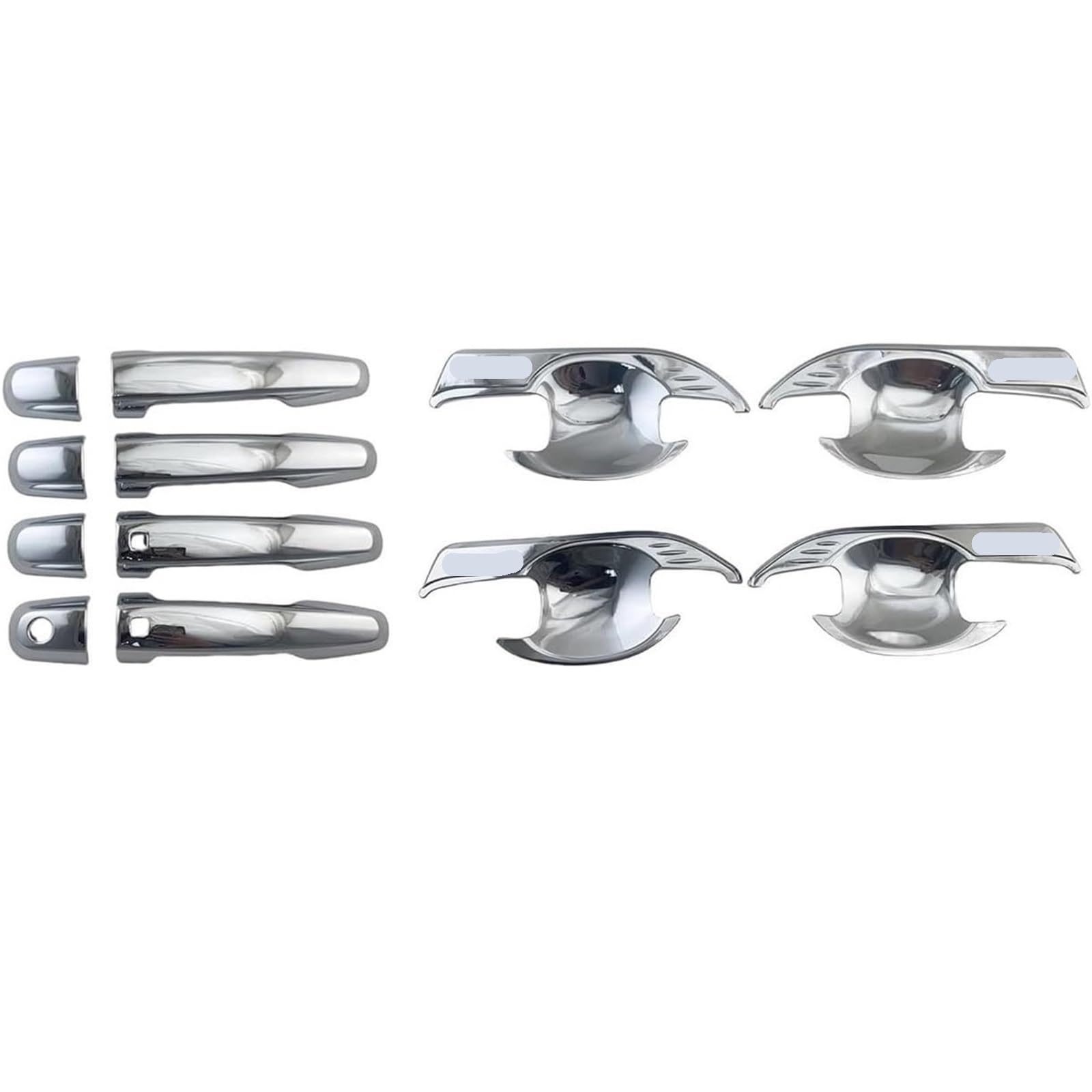 Glymzoi One Color Car Exterior Door Handles Car Left Exterior Door Handle Abs For Chrome Plated Bowl For Triton L200 2019-2022