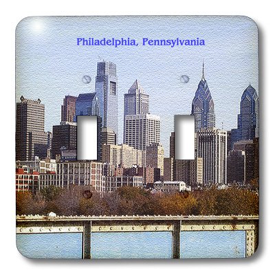 Philadelphia skyline interrupteur double pour remplacer vos plaques blanches ternes - 4