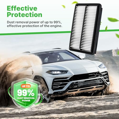 Image of Engine+Cabin Air Filter Fit for 2016-2022 Pilot, 2014-2020 MDX | 2017-2025 Ridgeline, 2019-2025 Passport, 2Pcs, CF10134, CA12061, 99% Filtration Efficiency, Easy Install, Odor control