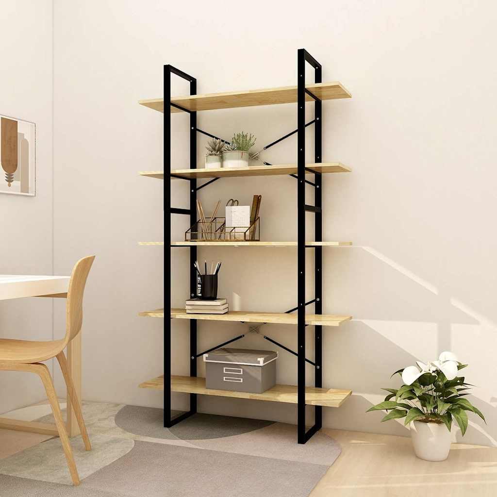 Set di 2 librerie a 5 scomparti, 100 x 30 x 175 cm, in pino