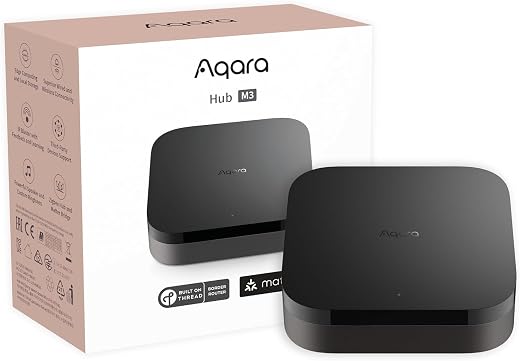 Aqara Smart Hub M3 for Home Automation, Material Controller, Threaded Board Router, Zigbee, Bluetooth, WiFi, PoE, IR, Comp...