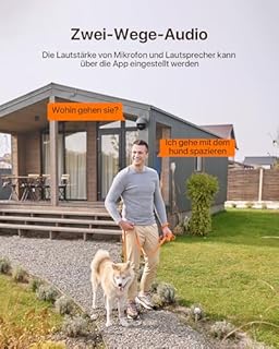 Tenda 3MP Überwachungskamera Aussen WiFi, 2K IP Kamera Outdoor mit Nachtsicht 30M in Farbe, 2-Wege Audio, IP65, AI Personen&Bewegungserkennung, Automatisches Tracking, Kompatibel mit Alexa, CH3 V2.0