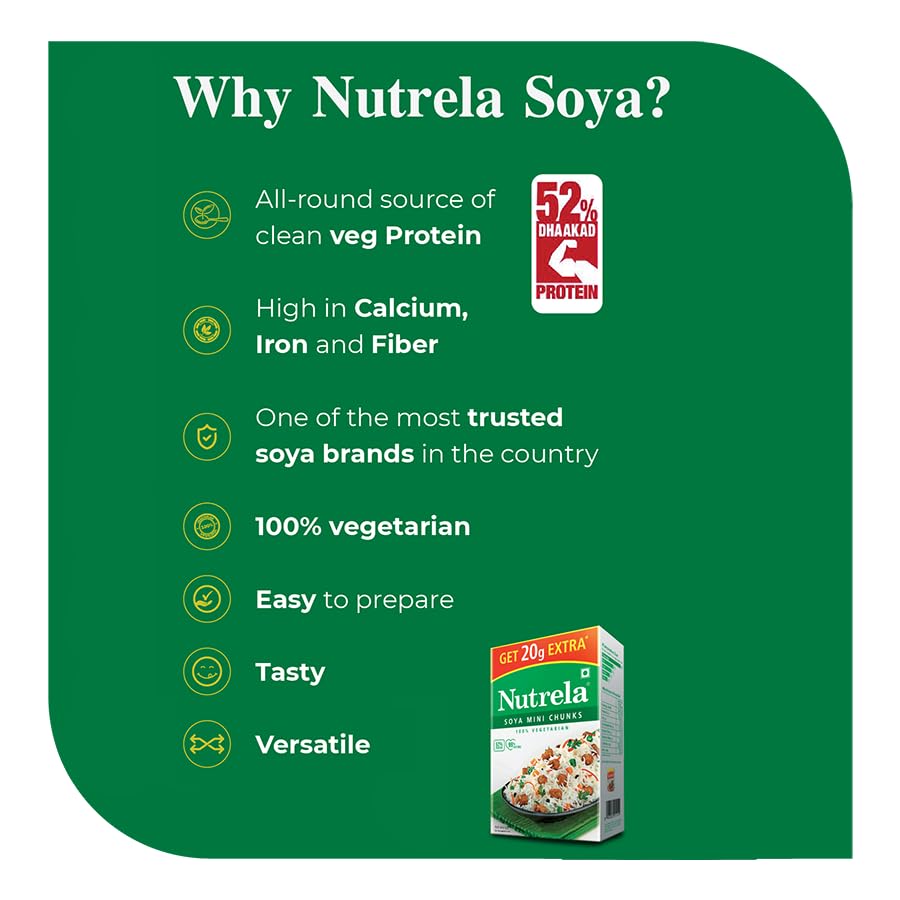 Nutrela Soya Mini Chunks 220 grams - Image 3