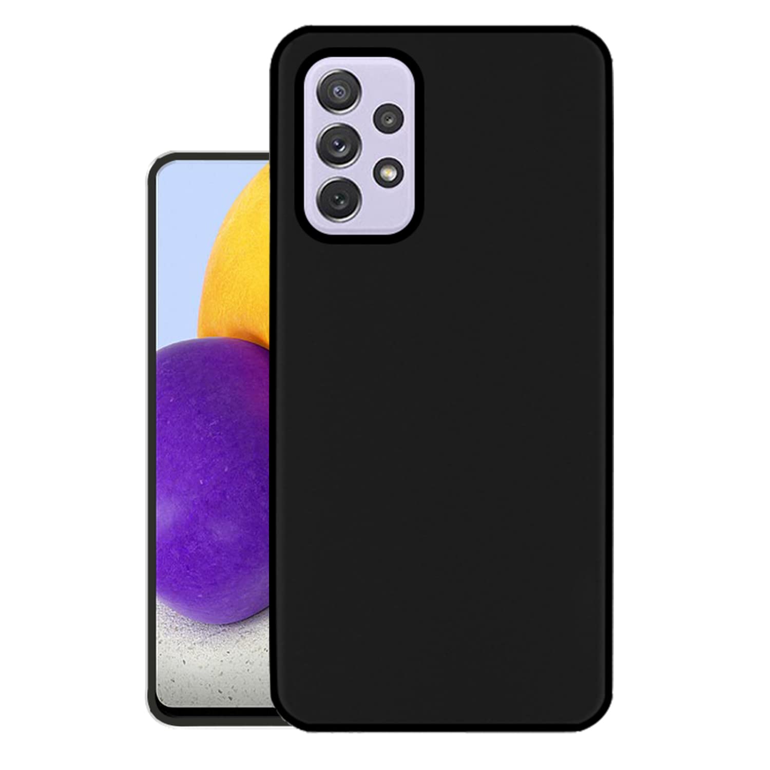 HELLO ZONE Exclusive Matte Finish Soft Back Case Cover for Samsung Galaxy A72 - Black (B09228G74R) Amazon Price History, Amazon Price Tracker