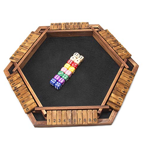 Juego Shut The Box Deluxe de Dados y Tablero AMEROUS miniatura 2