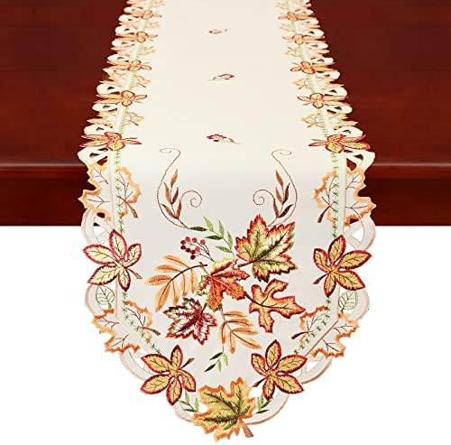 Simhomsen Thanksgiving Maple Leaves Table Runners for Autumn Or Fall ...