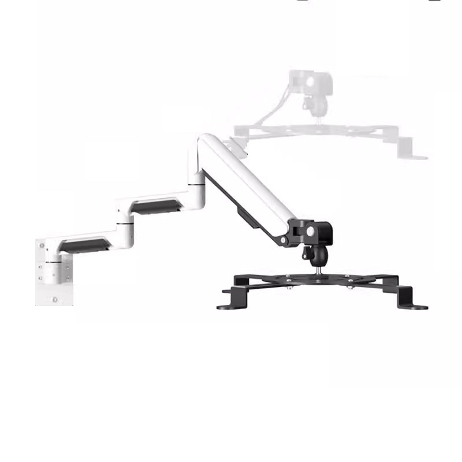 YNBSHGAA Projector Stand Projector Bracket Folding Hanging Bracket Wall Mounted Hanging Bracket Universal Telescopic Rotating Projector Bracket Projector Bracket Mount,White-Three section