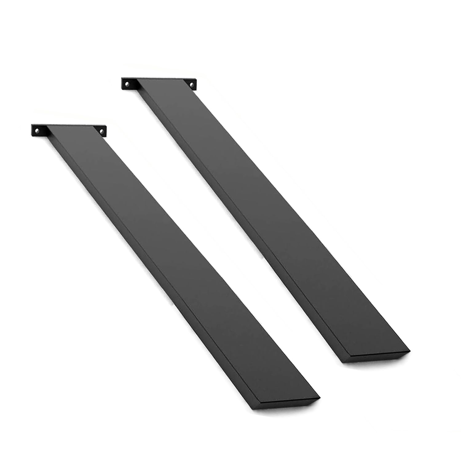 Hidden Island - Soporte para encimera, 2 unidades, color negro, 76 cm, soporte de granito resistente para encimera de granito, soportes de soporte de isla de hierro para granito, cuarzo y madera