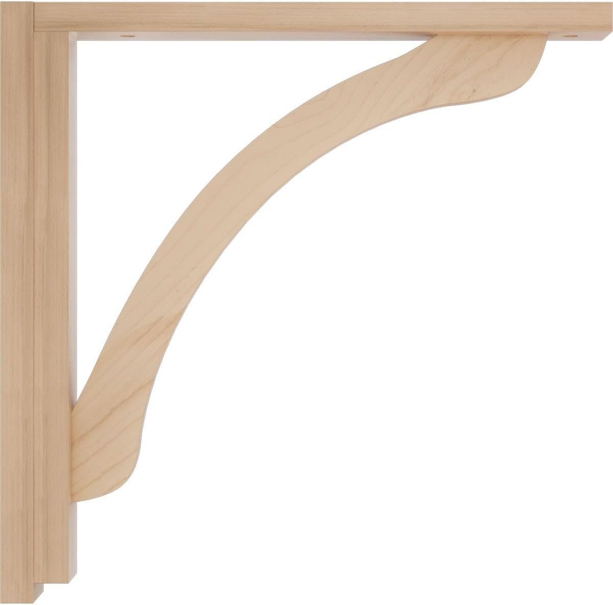 Ekena Millwork BKT02X14X14REAL Reece Shelf Wood Brackets, 2 1/2"W x 14 3/4"D x 14 1/4"H , Alder