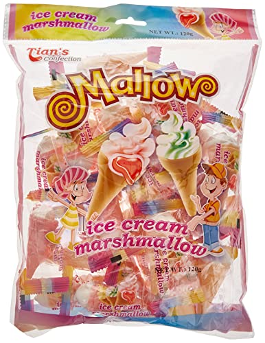 Tians confection ice cream marshmallow candy 120 gm
