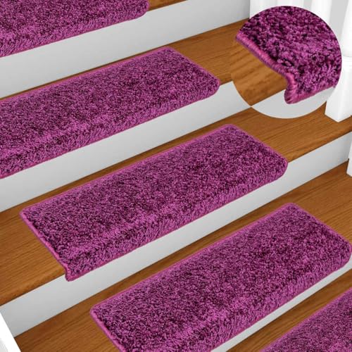 Tapis d'escalier rectangulaire INLIFE violet pour escalier de maison - 6