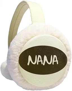 Grandma Letters Present Pattern Best Wishes Winter Ear Warmer Cable Knit Furry Fleece Earmuff Outdoor