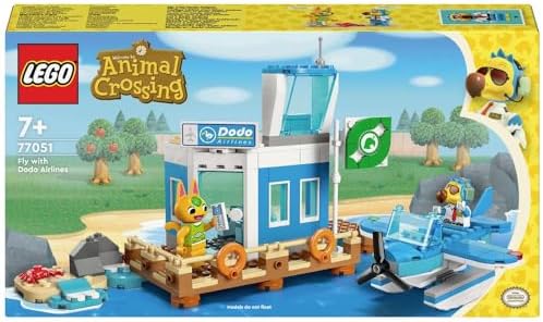 Animal Crossing Air Travel with Dodo Airlines โ Seaplane and Pilot Minifigure Inspired by the Video Game Series Developed by Nintendo โ Gift for Children Aged 7 and Above 77051