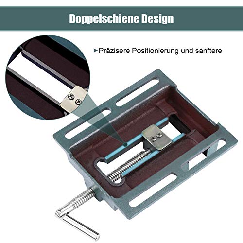 Greensen Vice for Pillar Drill 110 mm Jaw Opening Bench Vice Parallel Opening Table Vice Drill Press Vice - Image 4