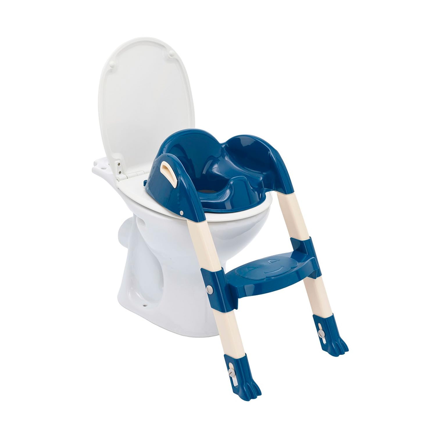 THERMOBABY - Riduttore WC per bambini - Kiddyloo - Intelligente, giocoso e igienico - Piedi regolabili - Gradino antiscivolo - Pieghevole e compatto - A partire dai 18 mesi - Made in France-Blu Oceano