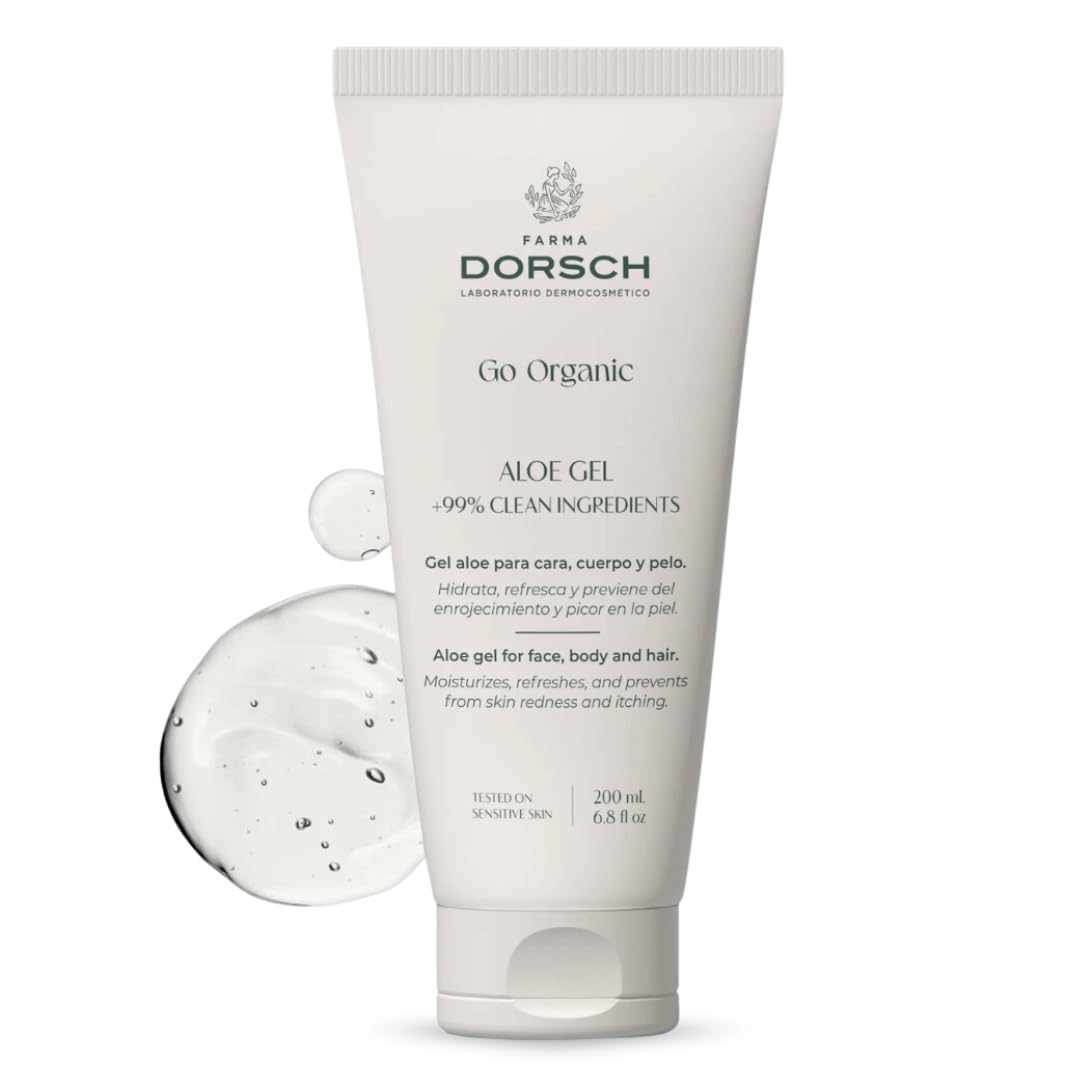 FARMA DORSCH - Aloe Gel | Vielseitig einsetzbares, feuchtigkeitsspendendes und beruhigendes Gel für Gesicht, Körper und Haare | Bio-Aloe Vera