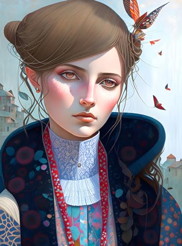 Affiches sur toile pour relooker un mur vide Portrait d'une fille 58x90