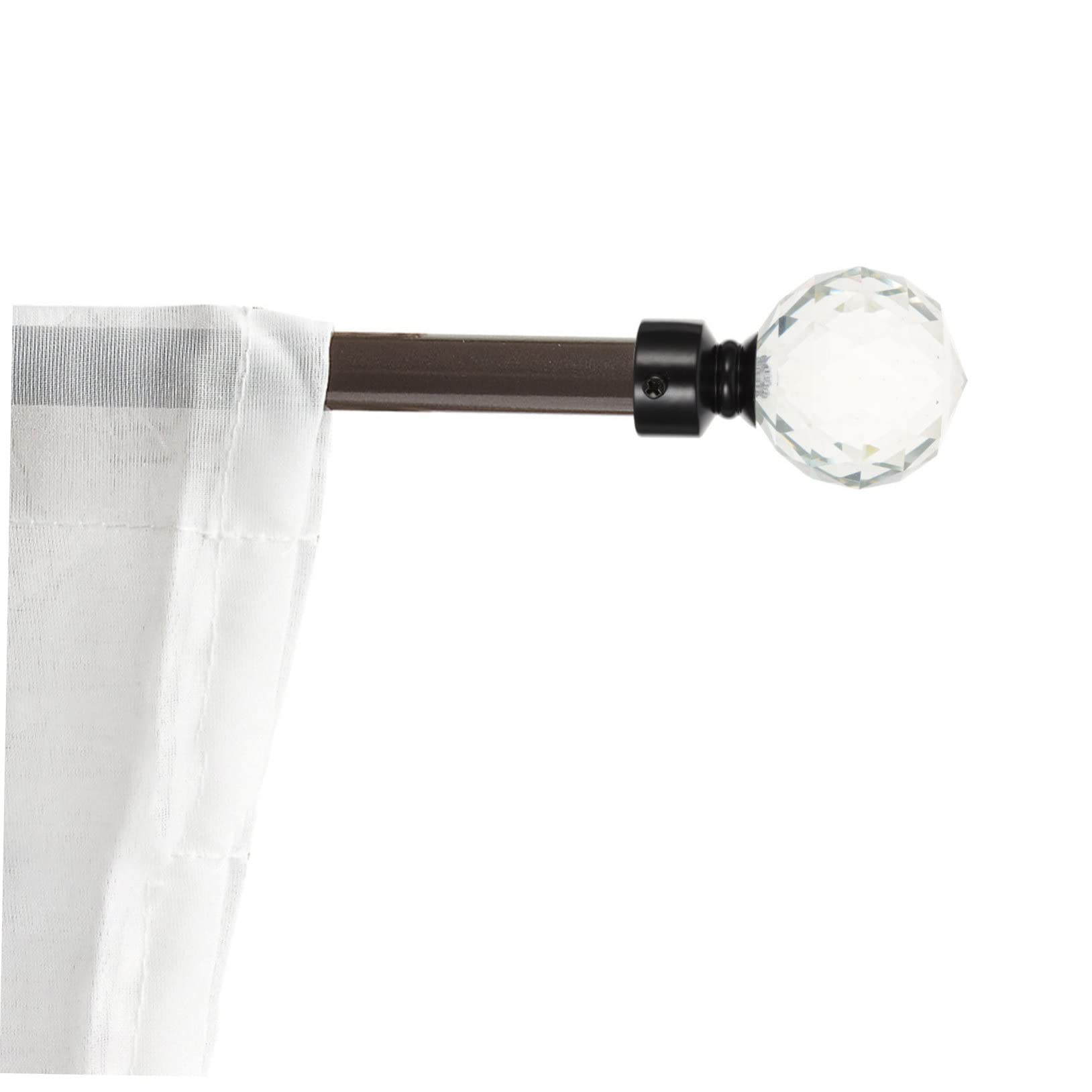 Set 2Pz Tappi Terminali per Bastoni Tende in Ferro Nero, Terminali per Bacchetta Tende Design Semplice e retrò, Accessori per Decorazione Camera da Riposo e Appartamento