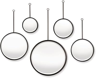 Pendulum Mirrors Set of 5 Black