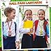 8 Set PVC Hall Pass Lanyards Hero Unbreakable Hall School Passes Teacher Supplies for Classroom Elementary Middle School Bathroom Library Office Nurse