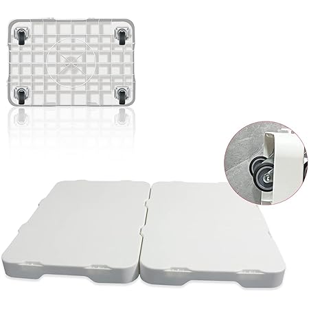 連結平台車キャリー収納ホーム 台車軽量 静音 ネット重0.85kg 耐荷重120kg 幅28.5×奥行40.5×高さ6.1cm ポリプロピレン 白… (白（40*27.5）, 2)